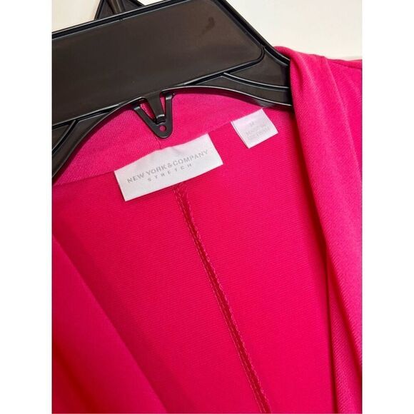 New York & Company Sleeveless Belted Surplice Pink Romper Sz Medium‎ NWOT - Picture 4 of 12